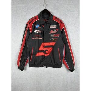 Snap On Racing Full Zip Nylon Jacket Size L Long Sleeve Black (Damage/Flaws)